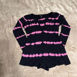 Current Mood Tie-Dye Long Sleeve Sleep Romper